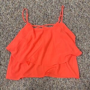 Women's Orange Layered Top